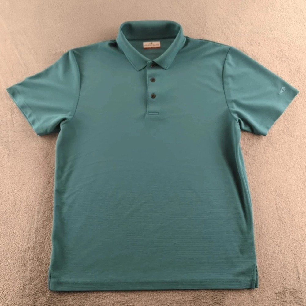 Grandslam Performance Polo Mens XL Green Golf Casual Short Sleeve Shirt Logo
